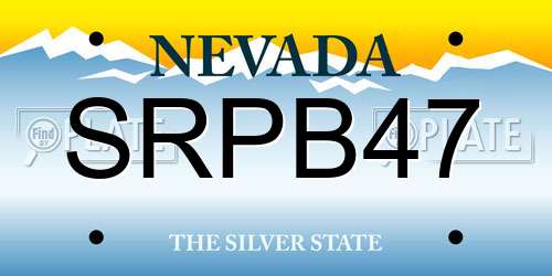 SRPB47 Nevada License Plate
