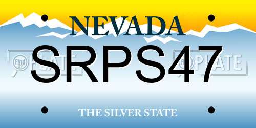 SRPS47 Nevada License Plate