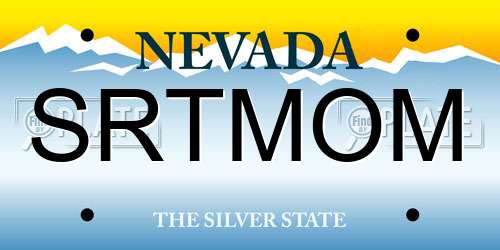 SRTMOM Nevada License Plate