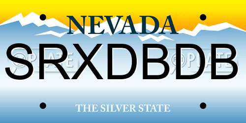 SRXDBDB Nevada License Plate