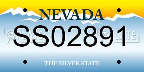 SS02891 Nevada License Plate