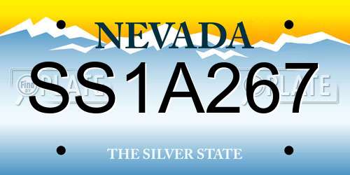 SS1A267 Nevada License Plate