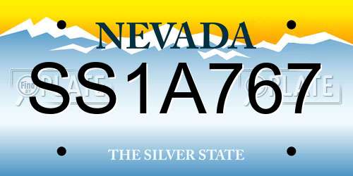 SS1A767 Nevada License Plate