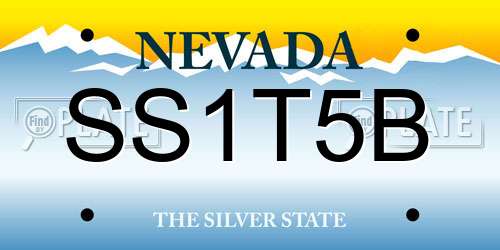 SS1T5B Nevada License Plate