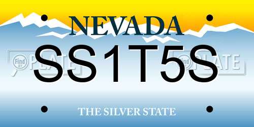 SS1T5S Nevada License Plate