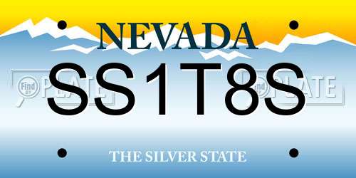 SS1T8S Nevada License Plate