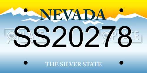 SS20278 Nevada License Plate