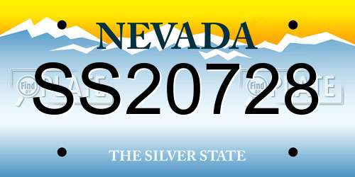 SS20728 Nevada License Plate