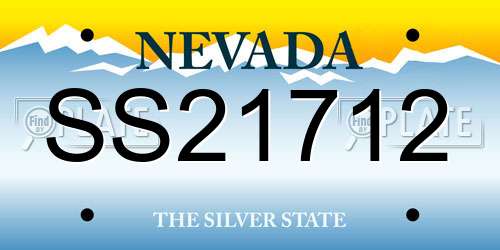 SS21712 Nevada License Plate