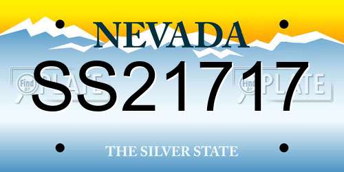 SS21717 Nevada License Plate
