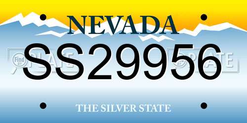SS29956 Nevada License Plate