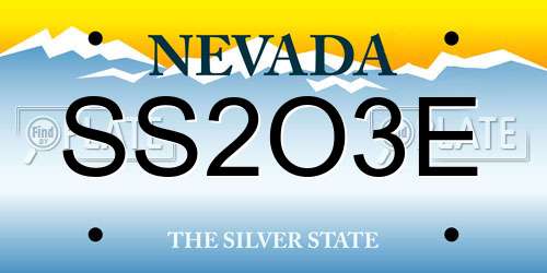 SS2O3E Nevada License Plate