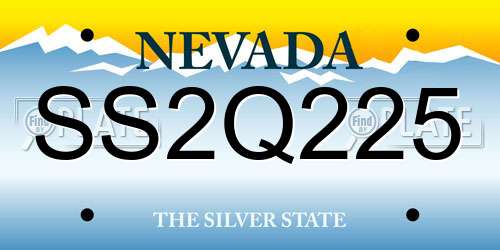 SS2Q225 Nevada License Plate