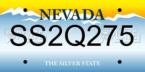SS2Q275 Nevada License Plate