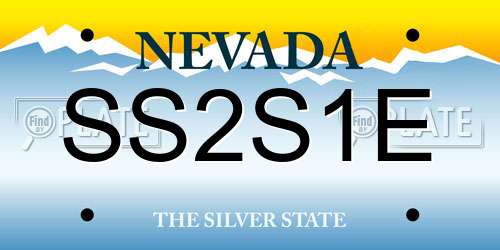 SS2S1E Nevada License Plate