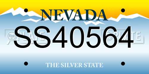 SS40564 Nevada License Plate