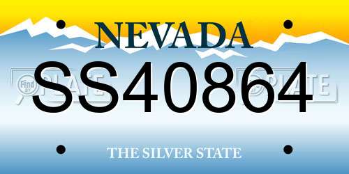 SS40864 Nevada License Plate