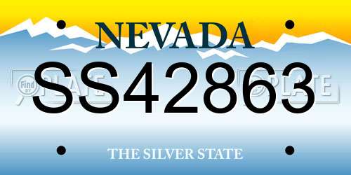 SS42863 Nevada License Plate