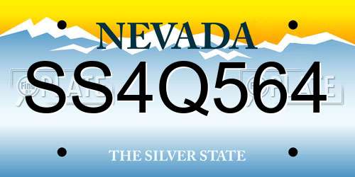 SS4Q564 Nevada License Plate