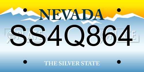 SS4Q864 Nevada License Plate