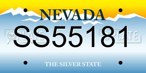 SS55181 Nevada License Plate
