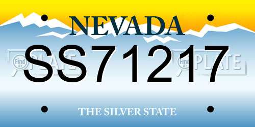 SS71217 Nevada License Plate