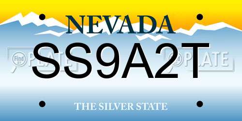 SS9A2T Nevada License Plate