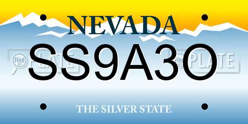 SS9A3O Nevada License Plate