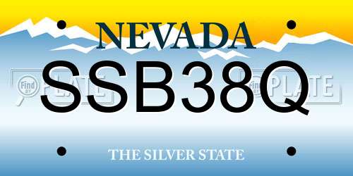 SSB38Q Nevada License Plate