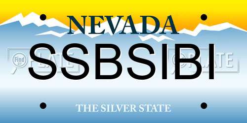 SSBSIBI Nevada License Plate