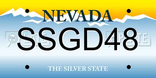SSGD48 Nevada License Plate