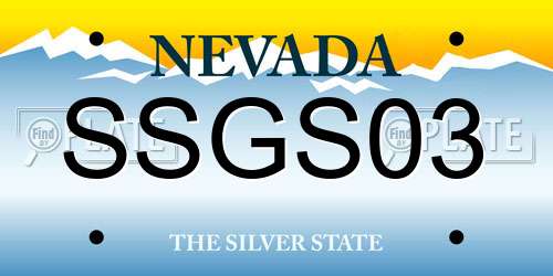 SSGS03 Nevada License Plate