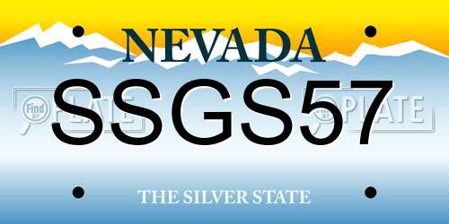 SSGS57 Nevada License Plate