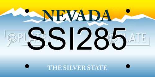 SSI285 Nevada License Plate