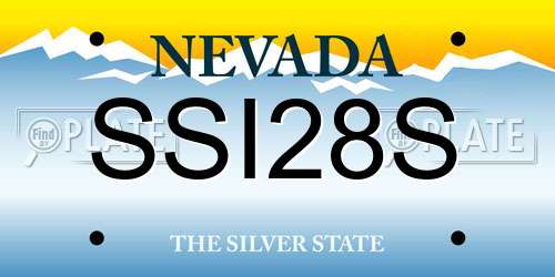 SSI28S Nevada License Plate