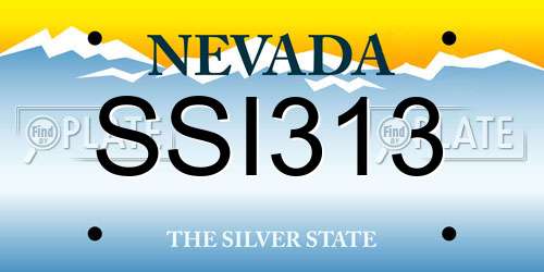 SSI313 Nevada License Plate