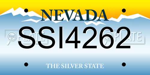 SSI4262 Nevada License Plate