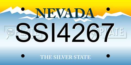 SSI4267 Nevada License Plate