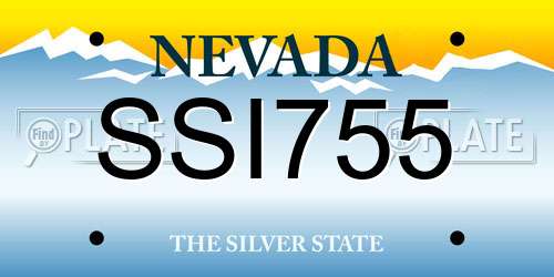 SSI755 Nevada License Plate
