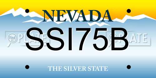 SSI75B Nevada License Plate