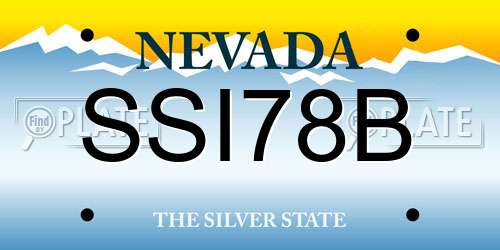 SSI78B Nevada License Plate