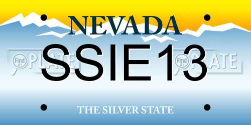 SSIE13 Nevada License Plate