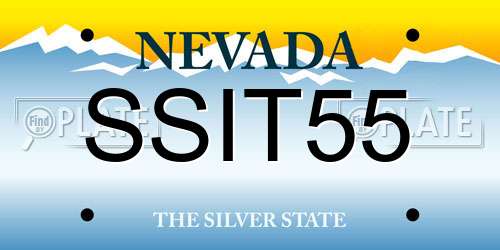SSIT55 Nevada License Plate