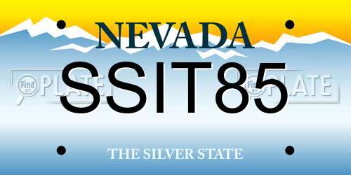 SSIT85 Nevada License Plate