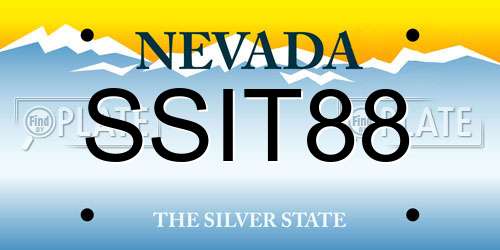 SSIT88 Nevada License Plate