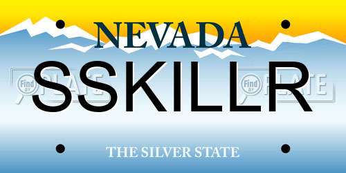 SSKILLR Nevada License Plate