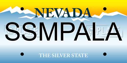 SSMPALA Nevada License Plate