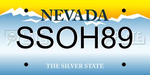 SSOH89 Nevada License Plate