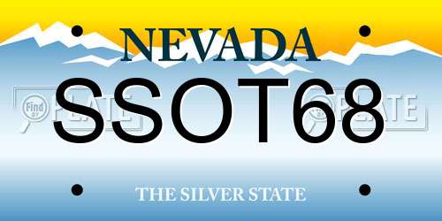 SSOT68 Nevada License Plate