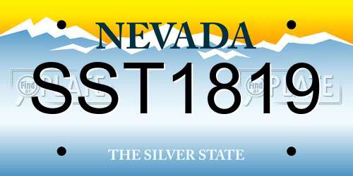 SST1819 Nevada License Plate